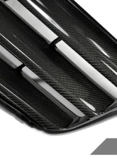 AutoTecknic Replacement Carbon Fiber Front Grille Mercedes-Benz W204 C-Class Sedan 2008-2013                                     - ATK-MB-0168-CF - Image 3