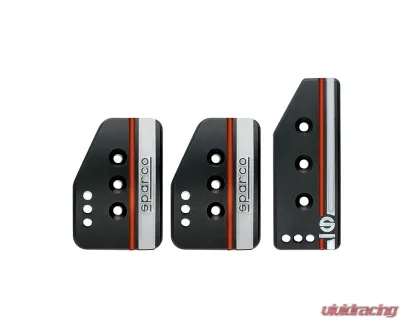 Sparco Black Settanta Driving Pedal Set for Manual Transmissions | Short Accelerator - 037879OP01