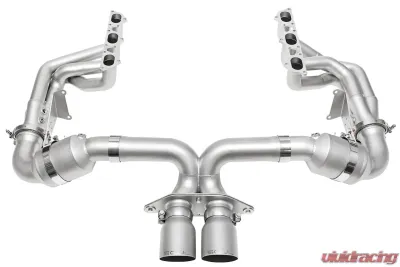 Soul Catted Exhaust System w/ 4" Slash Cut Brushed Tips Porsche 992 GT3 2022+ - POR.992GT3.RES.SLT4BR