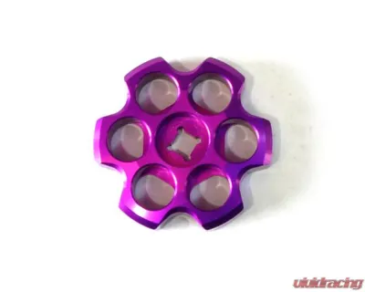 Power Tank Aluminum Tank Knob Six Shooter Royal Purple - VLV-5008-PR