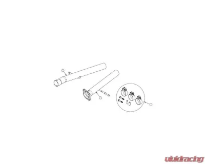 Corsa 2018-2021 Jeep TrackHawk Sport to Xtreme Non-Resonated 2.5in Head Pipe Conversion Kit - 21053
