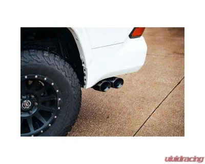 Corsa 22-24 Toyota Tundra 4WD 3in Sport Cat-Back Side Exit Exhaust System w/ Twin 4in BlackPVD Tips - 21245BLK