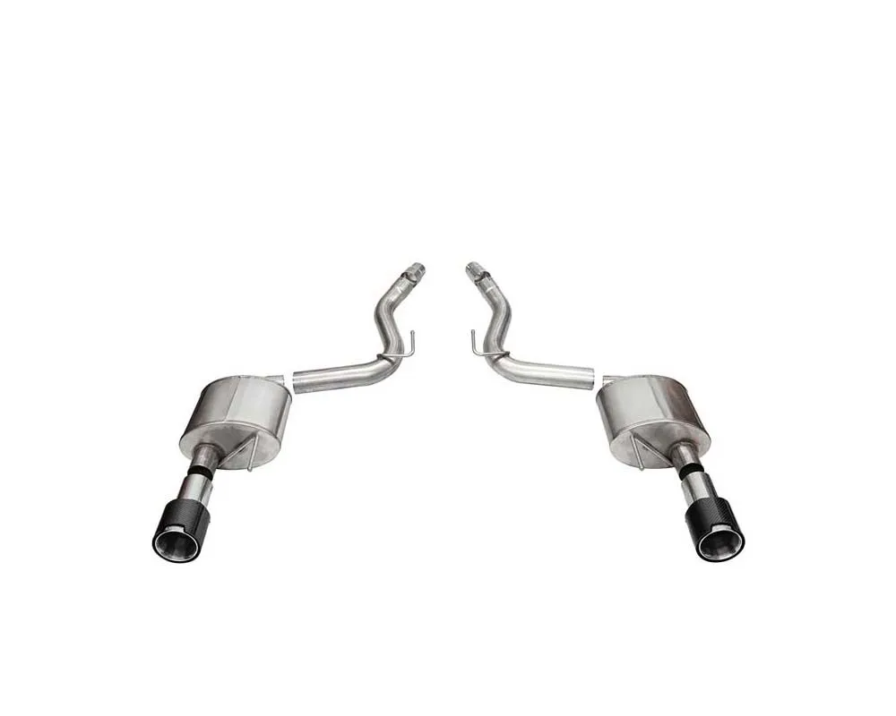 Corsa 2024-2024 Ford Mustang GT 5.0L V8 Xtreme 4.5 Cat-Back Duel Rear w/ 4.5 In Carbon Fiber Tips - 21251CFBLK