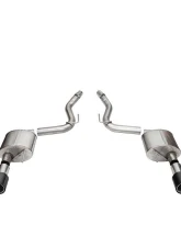 Corsa 2024-2024 Ford Mustang GT 5.0L V8 Xtreme 4.5 Cat-Back Duel Rear w/ 4.5 In Carbon Fiber Tips                                     - 21251CFBLK - Image 3