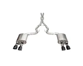Corsa 2024+ Ford Mustang Dark Horse 5.0L 3in Dual Rear Cat-Back w/Twin 4.5in Black PVD SlashTips