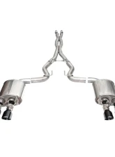 Corsa 2024+ Ford Mustang Dark Horse 5.0L 3in Dual Rear Cat-Back w/Twin 4.5in Black PVD SlashTips                                     - 21265BLK - Image 3
