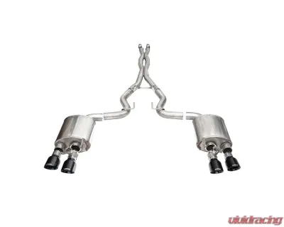 Corsa 2024+ Ford Mustang Dark Horse 5.0L 3in Dual Rear Cat-Back w/Twin 4.5in Black PVD SlashTips - 21265BLK
