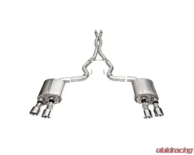 Corsa 2024+ Ford Mustang Dark Horse 5.0L 3.0in Dual Rear Exit Cat-Back w/Twin 4.5in Polish Slash Tips - 21265