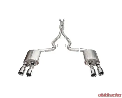 Corsa 2024+ Ford Mustang Dark Horse 5.0L 3in Dual Rear Exit Cat-Back w/Twin 4.5in Polish Straight Tip - 21266
