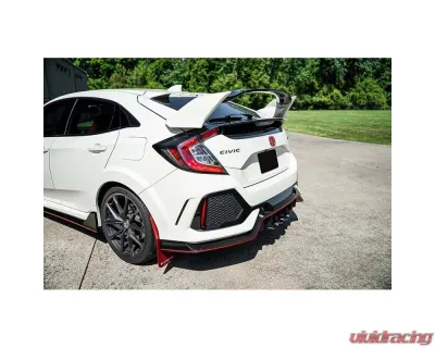 Corsa 2017-2021 Honda Civic Type R Xtreme Cat-Back Tri Rear Exit with 4.5in Black Pro-Series Tips - 21303BLK