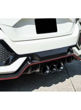 Corsa 2017-2021 Honda Civic Type R Xtreme Cat-Back Tri Rear Exit with 4.5in Black Pro-Series Tips                                     - 21303BLK - Image 3