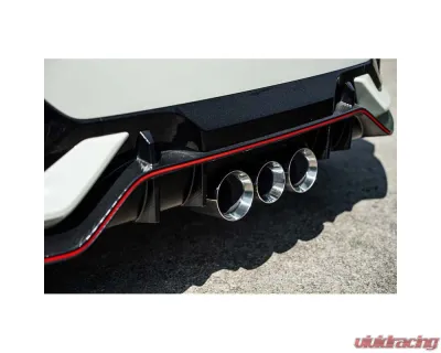 Corsa 2017-2021 Honda Civic Type R Xtreme Cat-Back Tri Rear Exit with 4.5in Polished Pro-SeriesTips - 21303