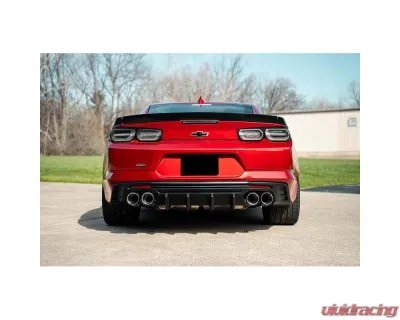 Corsa 2016-2024 Chevrolet Camaro SS / ZL1 Valved Axle-Back Exhaust w/ Carbon Fiber Quad Tips - 21789CF