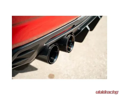 Corsa 4.5in Black Carbon Fiber Twin Tip Kit for 2016-2024 Chevrolet Camaro SS/ZL1 - 21835CFBLK