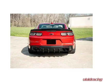 Corsa 4.5in Black Carbon Fiber Twin Tip Kit for 2016-2024 Chevrolet Camaro SS/ZL1 - 21835CFBLK