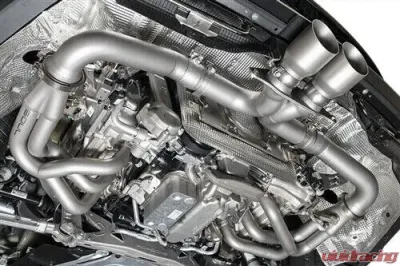 Soul Catted Exhaust System w/ 4" Slash Cut Brushed Tips Porsche 992 GT3 2022+ - POR.992GT3.RES.SLT4BR