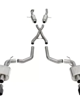 Corsa Catback 2.75 Inch Dual Rear Exit Xtreme 4.5 Inch Black PVD Tips Dodge Durango SRT 392 2018+                                     - 21198BLK - Image 2