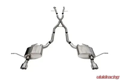 Corsa 2.5" Xtreme Dual Rear Exit Catback w/ 4.5" Polished Single Tips Jeep Grand Cherokee 5.7L 2011-2021 - 21187