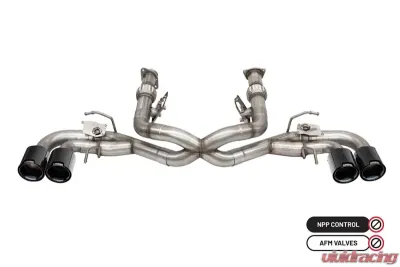Corsa 3" Catback w/ 4.5" Carbon Fiber Black PVD Tips Chevrolet Corvette C8 2020-2024 - 21105CFBLK