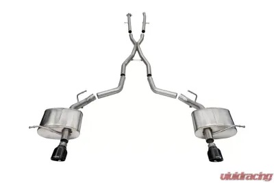 Corsa 2.5" Xtreme Dual Rear Exit Catback w/ 4.5" Black PVD Single Tips Dodge Durango 5.7L 2011-2024 - 21186BLK