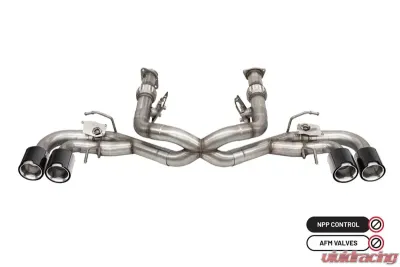 Corsa 3" Catback w/ 4.5" Carbon Fiber Polished Tips Chevrolet Corvette C8 2020-2024 - 21105CF