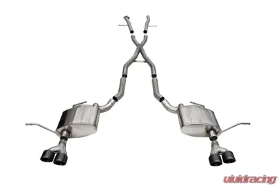 Corsa 2.5" Xtreme Dual Rear Exit Catback w/ 4.0" Black PVD Twin Tips Jeep Grand Cherokee 5.7L 2014-2021 - 21188BLK