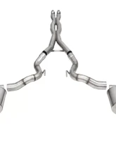 Corsa 3" Xtreme Catback w/ 4.5" Black PVD Straight Cut Flat Tips Ford Mustang GT Convertible 2024                                     - 21271BLK - Image 2