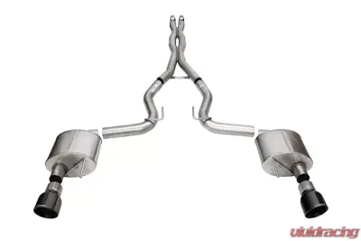 Corsa 3" Xtreme Catback w/ 4.5" Black PVD Pro-Series Slash Tips Ford Mustang GT Coupe 2024 - 21250BLK