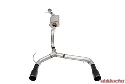 Corsa Turbo 2.75in Sport Catback Dual Exhaust w/4in Straight-Cut Black Tips Ford Bronco 2.3L Turbo 2-Door 2021+ - 21204BPC