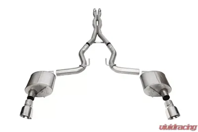 Corsa 3" Xtreme Catback w/ 4.5" Polished Pro-Series Slash Tips Ford Mustang GT Coupe 2024 - 21250