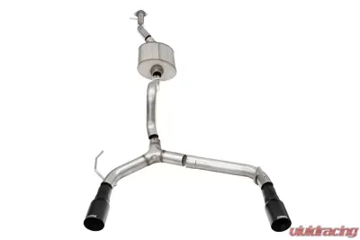 Corsa Turbo 2.75in Catback Dual Exhaust w/4in Straight-Cut Black Tips Ford Bronco 2.7L Turbo 2-Door 2021+ - 21210BPC