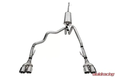 Corsa 3" Sport Dual Rear Exit Catback w/ 4" Polished Twin Tip Chevrolet Silverado ZR2 1500 | GMC Sierra AT4X 1500 2022-2024 - 21238