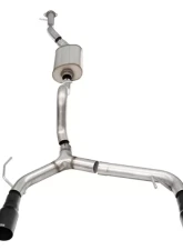 Corsa Turbo 2.75in Catback Dual Exhaust w/4in Straight-Cut Black Tips Ford Bronco 2.3L Turbo 2-Door 2021+                                     - 21206BPC - Image 2