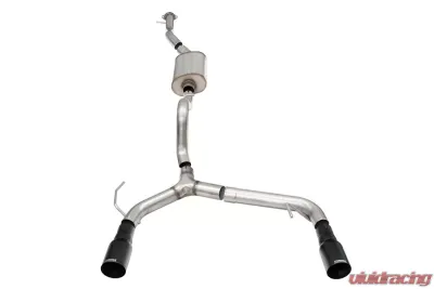Corsa Turbo 2.75in Catback Dual Exhaust w/4in Straight-Cut Black Tips Ford Bronco 2.3L Turbo 2-Door 2021+ - 21206BPC