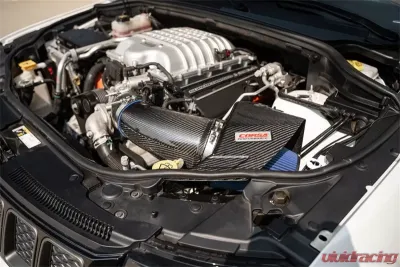 Corsa Performance Black Carbon Fiber Air Intake w/ MaxFlow 5 Filter Dodge Durango | Jeep Grand Cherokee 6.2L 2018+ - 44011
