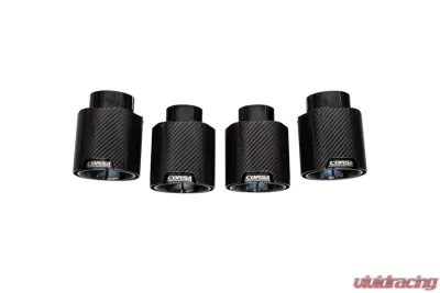 Corsa Performance 4.5" Carbon Fiber Black Quad Tip Kit for Chevrolet Corvette C8 2020-2024 - 21109CFBLK
