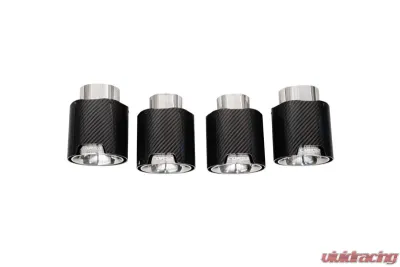 CORSA Performance 4.5" Carbon Fiber Polished Quad Tip Kit for Chevrolet Corvette C8 2020-2024 - 21109CF