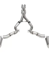 Corsa 3" Xtreme Catback w/ 4.5" Polished Straight Cut Flat Tips Ford Mustang GT Convertible 2024                                     - 21271 - Image 2