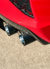 Corsa 3" Catback w/ 4.5" Carbon Fiber Polished Tips Chevrolet Corvette C8 2020-2024                                     - 21105CF - Image 3