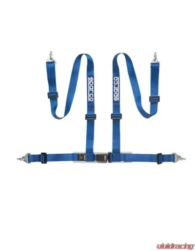 Sparco 2-Inch Tuner 4-Point Snap-In Harness Blue - 04604BM1AZ