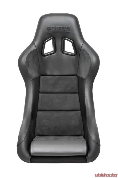 Sparco Seat QRT Performance Black Leather/Alcantara Black (Must Use Side Mount 600QRT) - 008012RPNR