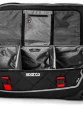 Sparco Black/Silver Tour Rolling Duffle Bag                                     - 016437NRSI - Image 3