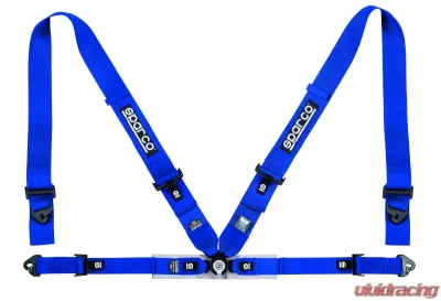 Sparco Blue 4 Point 3 Inch| 2 Inch Competition Harness Belt - 04716M1AZ