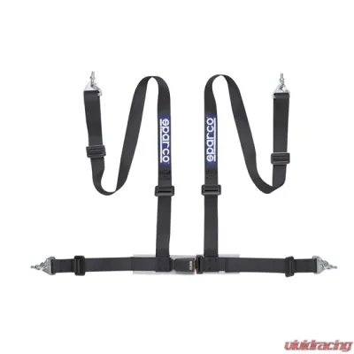 Sparco 2-Inch Tuner 4-Point Snap-In Harness Black - 04604BM1NR