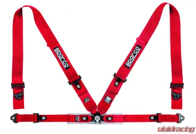 Sparco Red 3"/2" 4pt Competition Harness - 04716M1RS