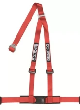 Sparco Red 2 Inch 3 Point Bolt-In Belt                                     - 04608BV1RS - Image 2