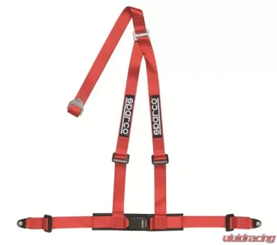 Sparco Red 2 Inch 3 Point Bolt-In Belt - 04608BV1RS