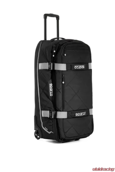 Sparco Black/Silver Tour Rolling Duffle Bag - 016437NRSI