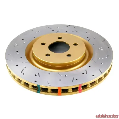 DBA Front Single 4000 Series XS Premium Cross-Drilled & Slotted Ford Mustang GT V8 Shelby 05-10 - 42124XS