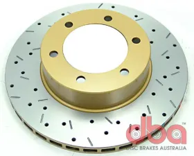 DBA Front Drilled & Slotted 4000 Series Rotor Toyota Landcruiser 90 Series 1996+